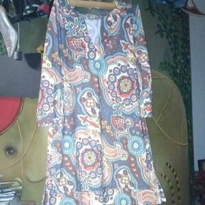 Jude Connally Multicolor Paisley A-Line Dress